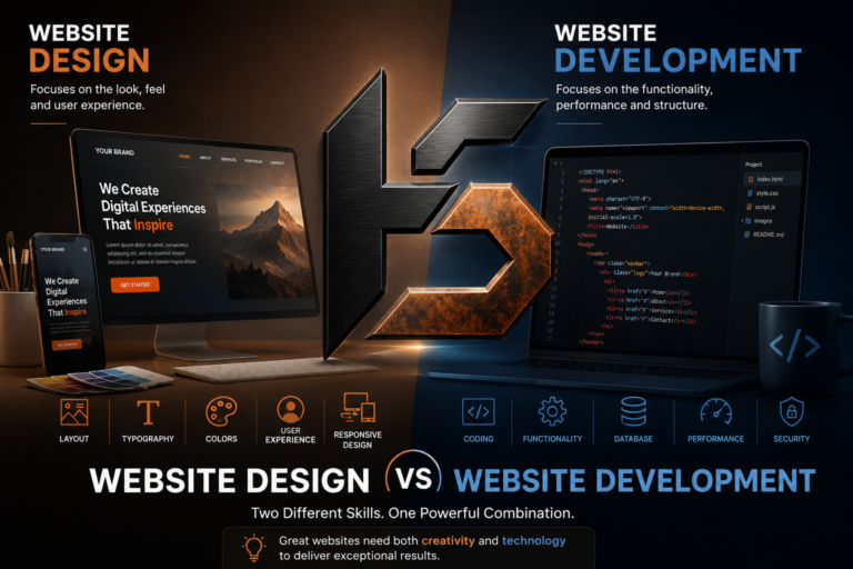 Website Design Vs Website Development Comparison For Business Growth